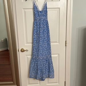 Blue Katama Tile Sconset Maxi Dress